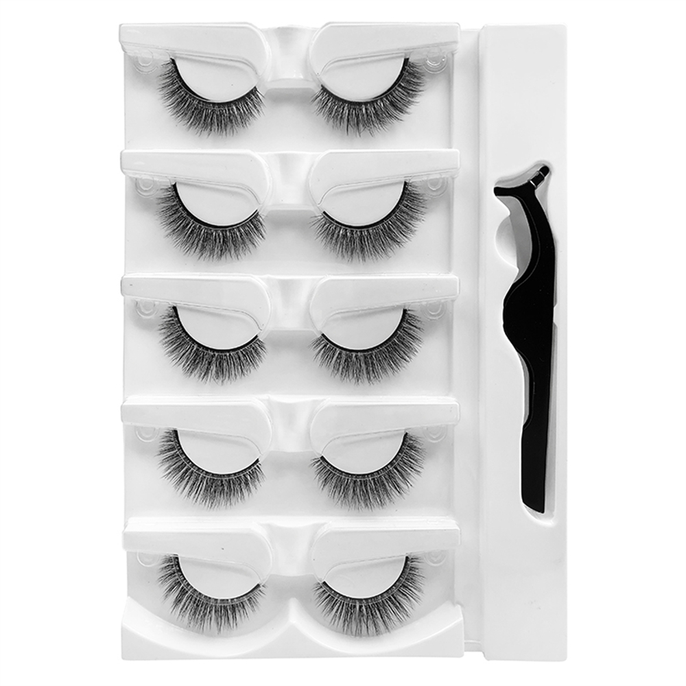 Sensitive Lash Glue - 5쌍의 접착제가 필요 없는 인조 속눈썹,