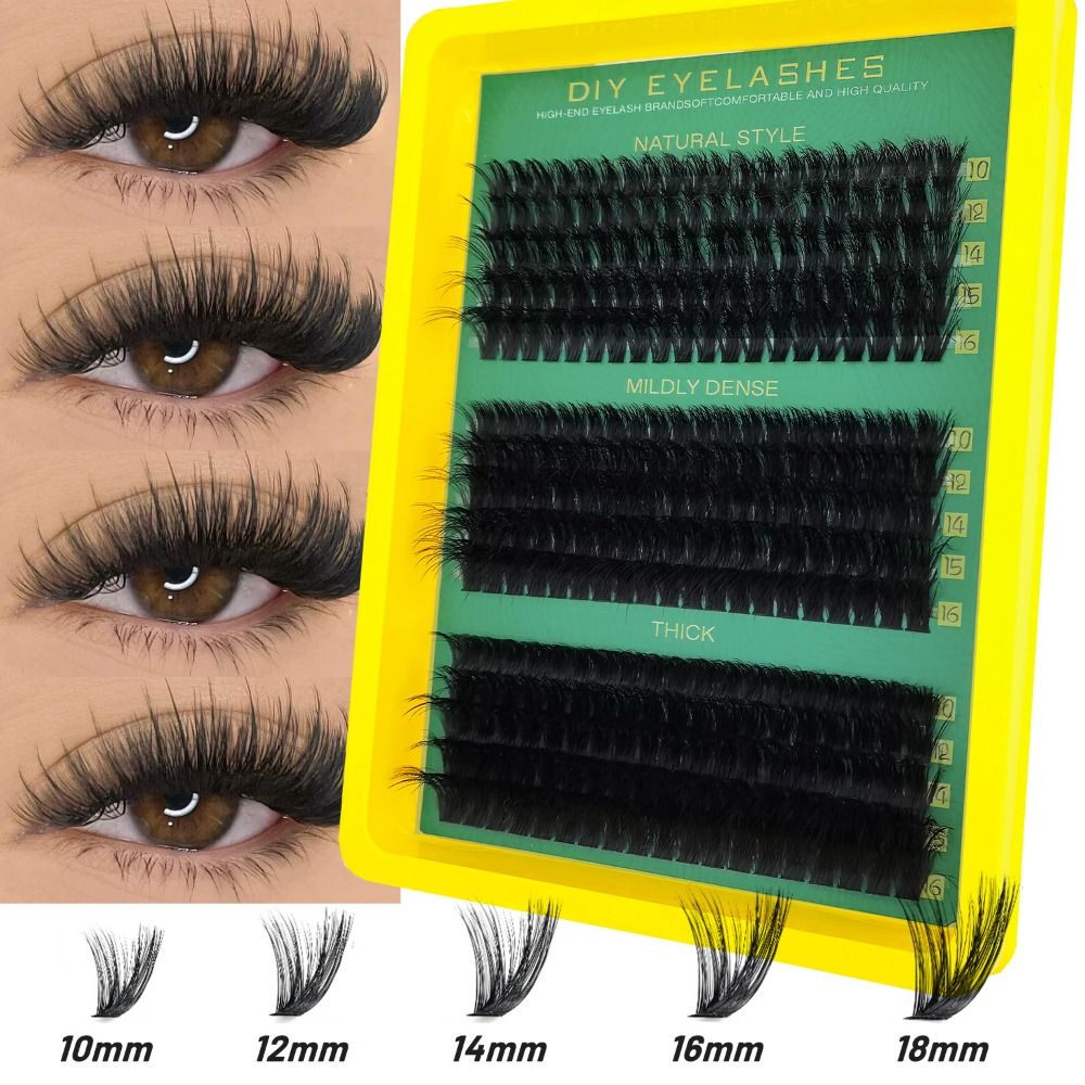 Eyelash Extension Cluster - 내추럴 룩 인조 속눈썹 본드 앤
