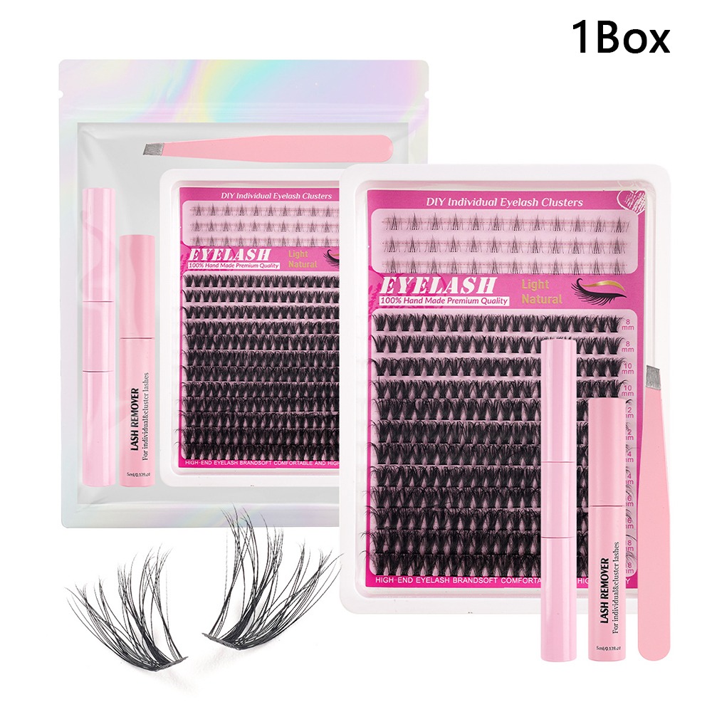 Eyelash Extension Cluster - 8-18mm 길이의 자연스러운 속눈썹, 가벼운 스타일