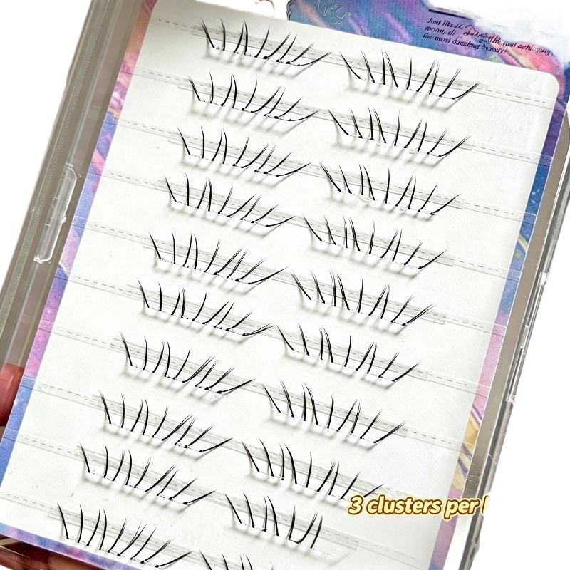 1세트 코믹 로워래쉬 익스텐션 클러스터 내추럴 셀프 접 - Eyelash Extension Cluster 리뷰 및 가격