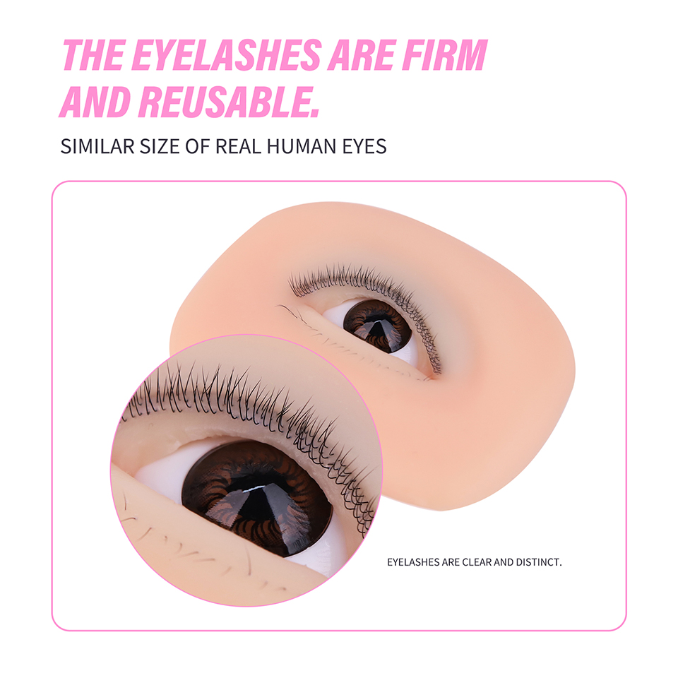 3중 실리콘 눈 모형 속눈썹 연장 눈썹 연습용 신축성  - Eyelash Extension Model 리뷰 및 가격