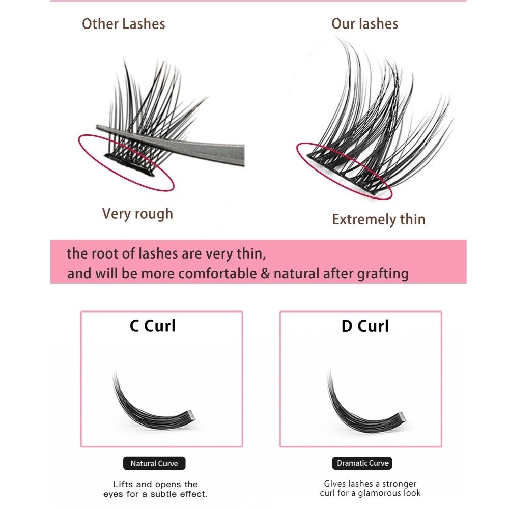 내추럴 룩 DIY 속눈썹 연장 키트 풍성한 무접착 인조 - Eyelash Extension Cluster 리뷰 및 가격