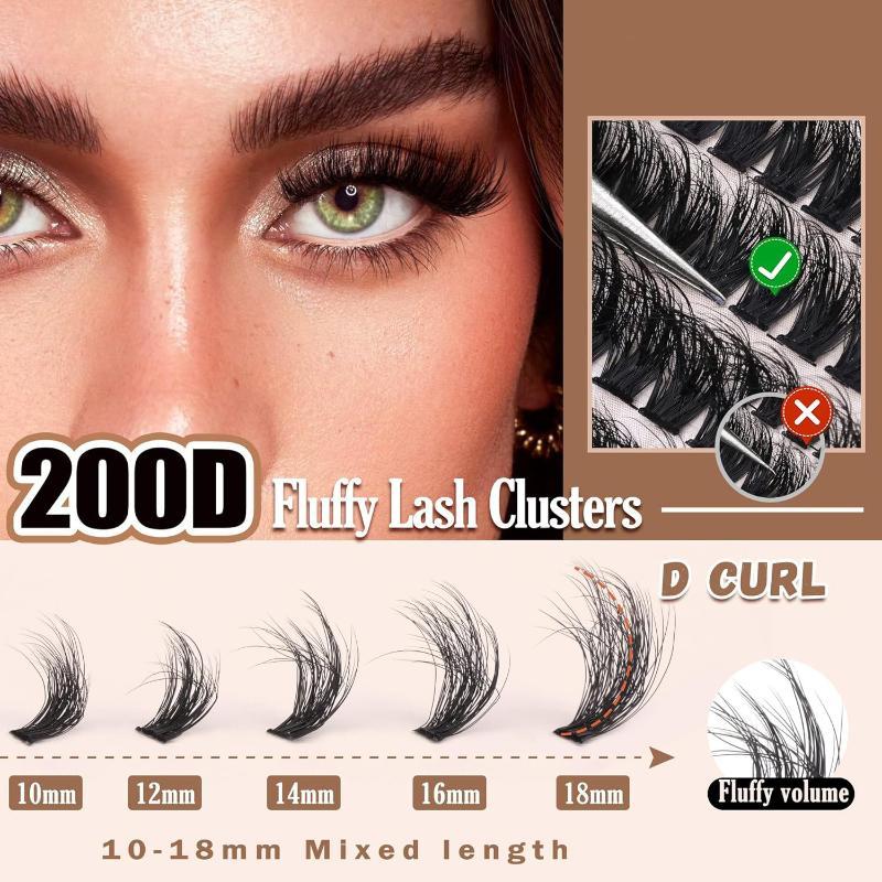 새로운 풍성하고 두꺼운 속눈썹 클러스터 DIY 속눈썹  - Eyelash Extension Cluster 리뷰 및 가격