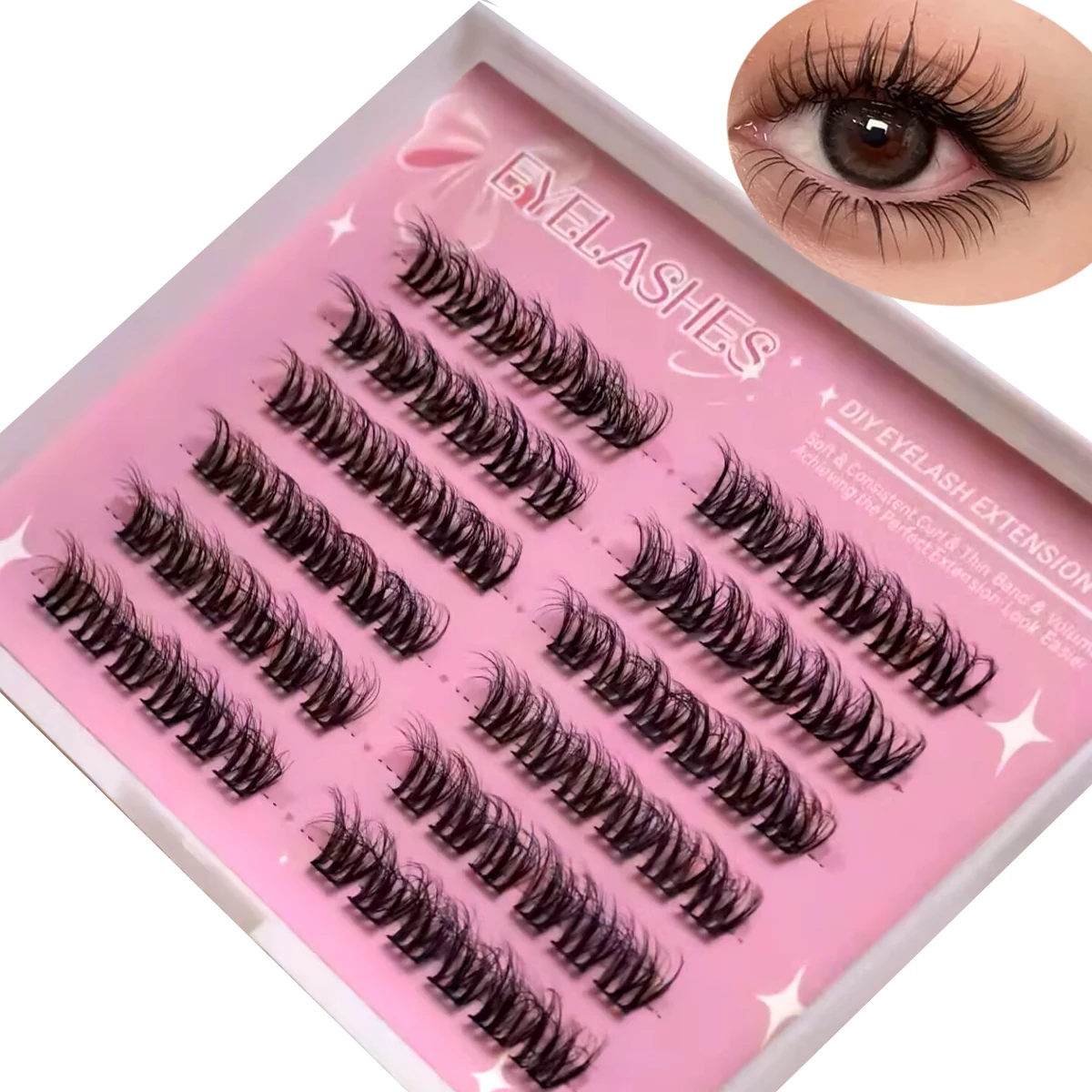 AMSDCN 10줄 인조 속눈썹 블랙 0.07mm 섬유 - Eyelash Extension For Big Eyes 리뷰 및 가격