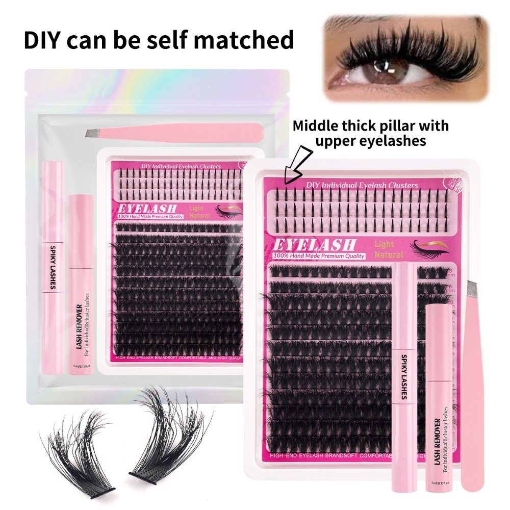 8-18mm 길이의 자연스러운 속눈썹, 가벼운 스타일  - Eyelash Extension Cluster 리뷰 및 가격
