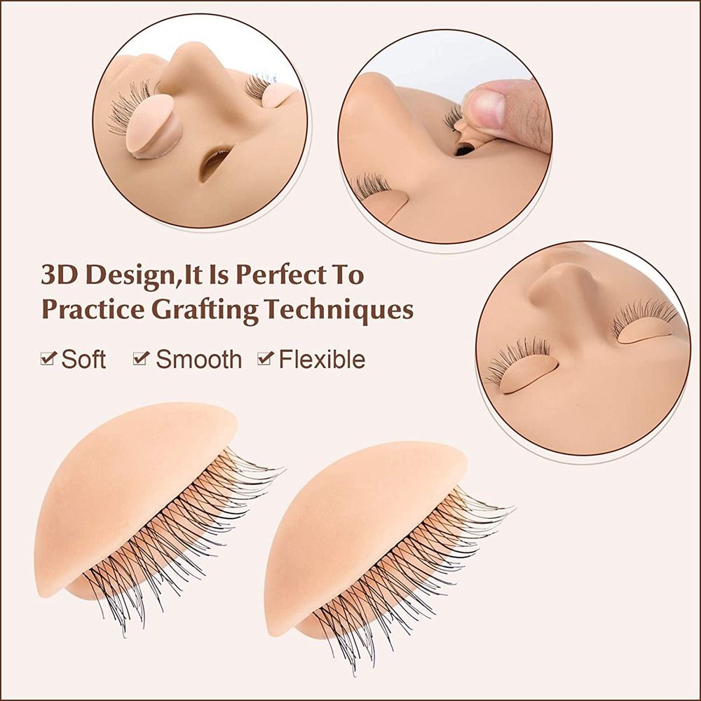 초보자용 다기능 트레이닝 속눈썹 연습 헤드, 속눈썹 연 - Eyelash Extension Model 리뷰 및 가격